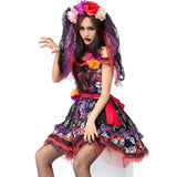 Halloween Kukombo Adult Women Halloween Skeleton Scary Vampire Bride Costume Cosplay Day Of Dead Fancy Dress Veil Disguise Carnival Party Purim