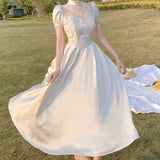 Kukombo  Summer White Victorian Dress Women Hollow Out Designer Elegant Long Fairy Dress Female Evening Wedding Beach Vintage Dress 2022