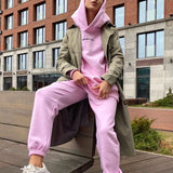 Christmas Gift Casual Women Fleece Hoodie Two Piece Sets Oversize Pullover Sweatshirt And Elastic Pencil Pant Suits Fashion Female Sport Outfit