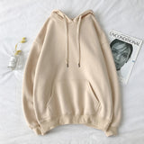 Christmas Gift Solid Colors Women Sweatshirts Casual Warm Plus Velet Woman Hoodies Harajuku Thicken Oversized Hoody Female Basic Tops 5XL