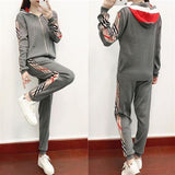 Christmas Gift Spring and Autumn Slim Suit Women's Knitted Western Style Casual Sports Suit Female Fashion Temperament Two-piece Suit