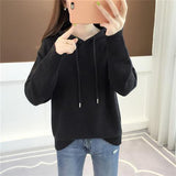 Christmas Gift Pullover Hooded Knitted Sweater Women's Sweater Spring And Autumn 2021 New Loose And Versatile Comfortable Sweater Top