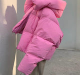 Christmas Gift BGTEEVER Chic Hooded Cotton Padded Women Parkas 2021 Winter Warm Loose Solid Thicken Female Coats Ladies Zippers Outwear