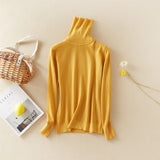 Christmas Gift Marwin New-Coming Winter Tops Solid Button Turn-down Collar Pullovers Female Thick Turtleneck Knitted High Street  Women Sweater
