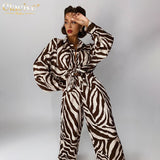 Kukombo Fashoin Stripes Pants Set Women Autumn Loose Long Sleeve Blosue Matching Wide Trousers Suit Elegant 2 Piece Pant Set