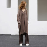 Christmas Gift NEW Autumn Sweater Women Dress Winter Long sleeve Sweater Knitted Dresses Long loose Maxi Oversize Dresses Knitting Robe Vestido