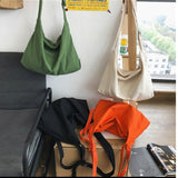 Kukombo Fashion Versatile Messenger Bag Women's Large Capacity Retro Canvas Bag Students' Bag Simplicity Tote Bag
