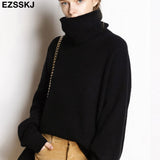 Christmas Gift 2022 Women's Sweater Autumn Winter Warm Turtlenecks Casual Loose Oversized Lady Sweaters Knitted Pullover Top Pull Femme