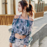 Kukombo 3 Piece Bikini Set Summer Bathing Suits 2022 Sexy High Waist Women Swimwear Bikini Sports Swimsuit Cover Up with Skirt Beachwear