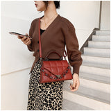 Kukombo Female Small Square Bag Tote 2022 Fashion New Pu Leather Women's Handbags Solid Lingge Shoulder Crossbody Bags for Women Totes
