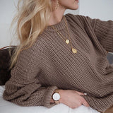 Christmas Gift Hirsionsan Loose Autumn Sweater Women 2020 New Korean Elegant Knitted Sweater Oversized Warm Female Pullovers Fashion Solid Tops