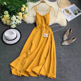 Christmas Gift Marwin New-Coming Spring Summer Holiday Long Dress Cross Spaghetti Strap Open Back Beach Style Ankle-Length Women Dresses