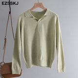 Christmas Gift casual spring autumn thin oversize sweater pullovers Women basic loose square neck cashmere sweater female knit jumper