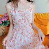 Kukombo 2022 Women Vintage Franch Style Female Strapless Party Dress Casual Holiday Lady Boho Vestido Summer Print Floral Dress
