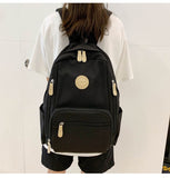 Fashion Women Backpack Female Waterproof Nylon Schoolbag Student Book Bag many zipper pocket School Backpacks for Teenager Gilrs