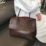 Kukombo Designer Crocodile Pattern Women's Bag Tote Handbags Female Large Capacity Shoulder Bags 2022 Pu Leather Hanebag Shopper Totes