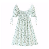 Kukombo Summer Sexy Mini Dress Women Ruffle Party Dresses Floral Vintage Dress Puff Sleeve Vestidos Korean Elegant Dress Streetwear 2022
