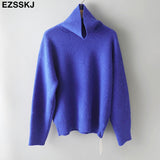 Christmas Gift 2021 Women's Sweater Autumn Winter Warm Turtlenecks Casual Loose Oversized Lady Sweaters Knitted Pullover Top Pull Femme