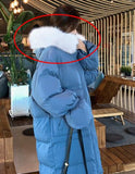 Christmas Gift 2021 Winter New Thick Bread Clothes Cotton-padded Jacket Women's Long Over-the-knee Coat Cotton-padded Jacket Tide
