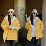 Christmas Gift 2021 New Winter Jacket Coat Women Warm Parkas Snow Wear Thicken Warm Cotton Padded Jacket Female Loose Wadded Jackets Plus Size