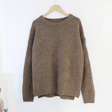 Christmas Gift O Neck Cashmere Pullover Sweater Women Batwing Long Sleeve Loose Soft Wool Sweaters Knitted Jumpers Casual Tops Pullover