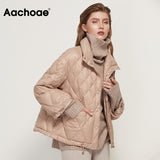 Christmas Gift  Womens Coats 2021 Winter Single Breasted Coat With Pockets Long Sleeve Fashion Down Jacket Female Thick Warm Outerwear