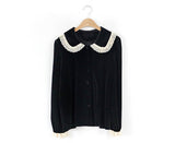 Christmas Gift Girls Blouse women spring velvet Vintage Shirt female fall Oversize Tops Women Long sleeve Autumn Women Blouses femme Blusas