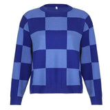 Christmas Gift HEYounGIRL Autumn Winter Plaid Brown Knitted Sweater Women Casual Korean Fashion Pullovers Top Vintage Long Sleeve Jumpers 2021