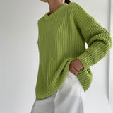Christmas Gift Hirsionsan Thicken Loose Sweater Women Elegant Autumn Winter Warm Oversized Knitted Pullovers Casual Cashmere Solid Female Tops