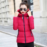 Christmas Gift 2021 New Winter Parkas Women Jacket Hooded Thick Warm Short Jacket Cotton Padded Parka Basic Coat Female Outerwear Plus Size 5XL