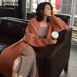 Christmas Gift Winter Thick Long Cardigan Knitted Sweater Women Long Sleeve Female Jumper Cardigan Casual Streetwear Open Stitch Sweater