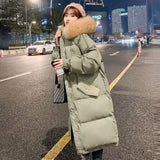Christmas Gift 2021 New Down Jacket Women's Winter Mid-length Korean Version of Loose Bread Clothes Thick Padded Coat Anti-season Padded Jacket