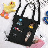 Kukombo Korean Mini Student Bag Casual Femme Shoulder Bags Quality Canvas Shoulder Bags Casual Large Size Travel Bags