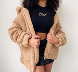 Kukombo Faux Fur Woman Jacket Lamb Wool Autumn Winter Coat Fluffy Warm Solid Thick Teddy Coat Zipped Casual Outwear Femme Veste