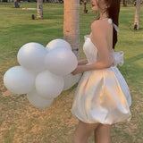 Kukombo  Summer Elegant Strap Dress Women Sweet Sleeveless Party Mini Dress Female Casual Kawaii Beach Club Fairy Dress 2023 New
