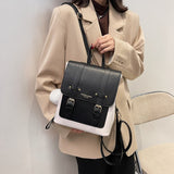 Kukombo New Women Designer Backpacks High Quality Leather Travel Backpack Sac A Dos Small School Bags for Teenage Girls Female Back Pack