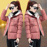 Kukombo 2022 New Winter Jacket Women Parkas Hooded Thick Down Cotton Padded Parka Female Jacket Short Coat Slim Warm Outwear P772