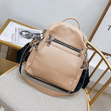 Kukombo Women's Backpack PU Leather Shoulder Bag Backpacks For Female New Ladies Simple Fashion Desiger 2022 Women Solid Color Mochila