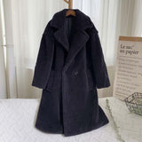 Christmas Gift 2021 Winter Thicken Warm Faux Fur Teddy Coat Women Fashion Basic Lambswool Oversized Jacket Coats Street Fluffy Long Overcoat