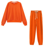 Christmas Gift 2021 Casual Shorts Set Pants Suit Women Tracksuits Harajuku Sweatshirts Elastic Waist Pencil Pants High Waist