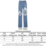 Ripped Straight Women's jeans Baggy Vintage High Waist Boyfriends Mom Denim Distressed Streetwear 2022 Female