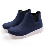 Kukombo Rain Boots Women's Anti-Skid Water Shoes Ankle Wellies Parent Leisure Fashion Waterproof Student Rubber