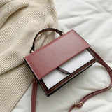 Kukombo Women New PU Leather Crossbody Bags For Women Messenger Bag Casual Panelled Shoulder Daily Lady Small Flap Travel Totes Fashion