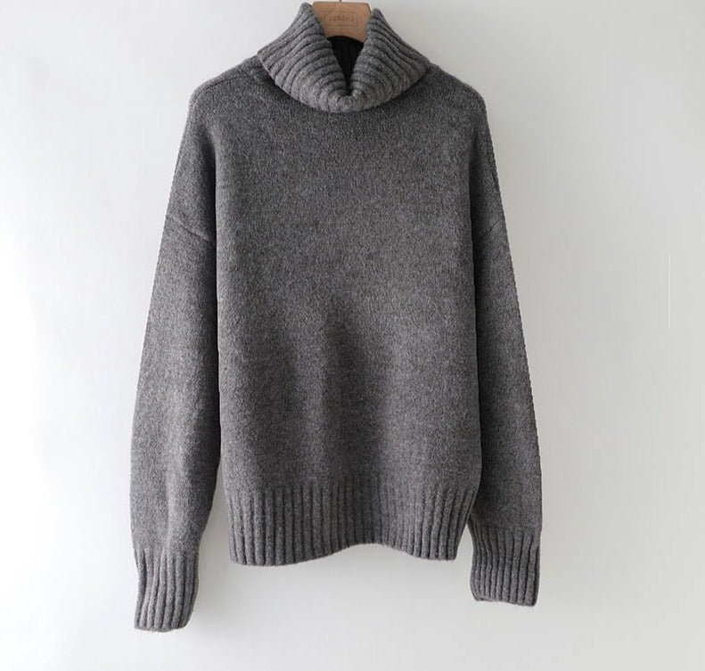Christmas Gift autumn Winter casual cashmere oversize thick Sweater pullovers Women loose Turtleneck women's sweaters jumper