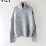 Christmas Gift autumn Winter casual cashmere oversize thick Sweater pullovers Women 2021 loose Turtleneck women's sweaters jumper