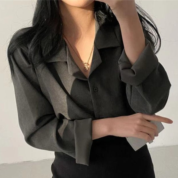 Christmas Gift New 2022 Women Autumn Winter Blouses Shirts Corduroy Vintage Oversize Office Lady Chic Fashionable Wild Tops BL9080