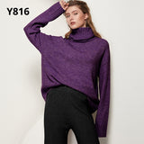 Christmas Gift Autumn Winter Women Knitted Turtleneck Wool Sweaters 2021 Casual Basic Pullover Jumper Batwing Long Sleeve Loose Tops