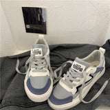Kukombo Women White Casual Korean Flat Sports Shoes Canvas Sneakers Platform Running Rubber Sole Vulcanize Trainers Spring Autumn