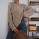 Christmas Gift Hirsionsan Loose Autumn Sweater Women 2020 New Korean Elegant Knitted Sweater Oversized Warm Female Pullovers Fashion Solid Tops