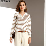 Christmas Gift cashmere spring  Striped T Shirt Short Sleeve Women summer loose o-neck T Shirt chic t-shirt Tee Shirt Female top